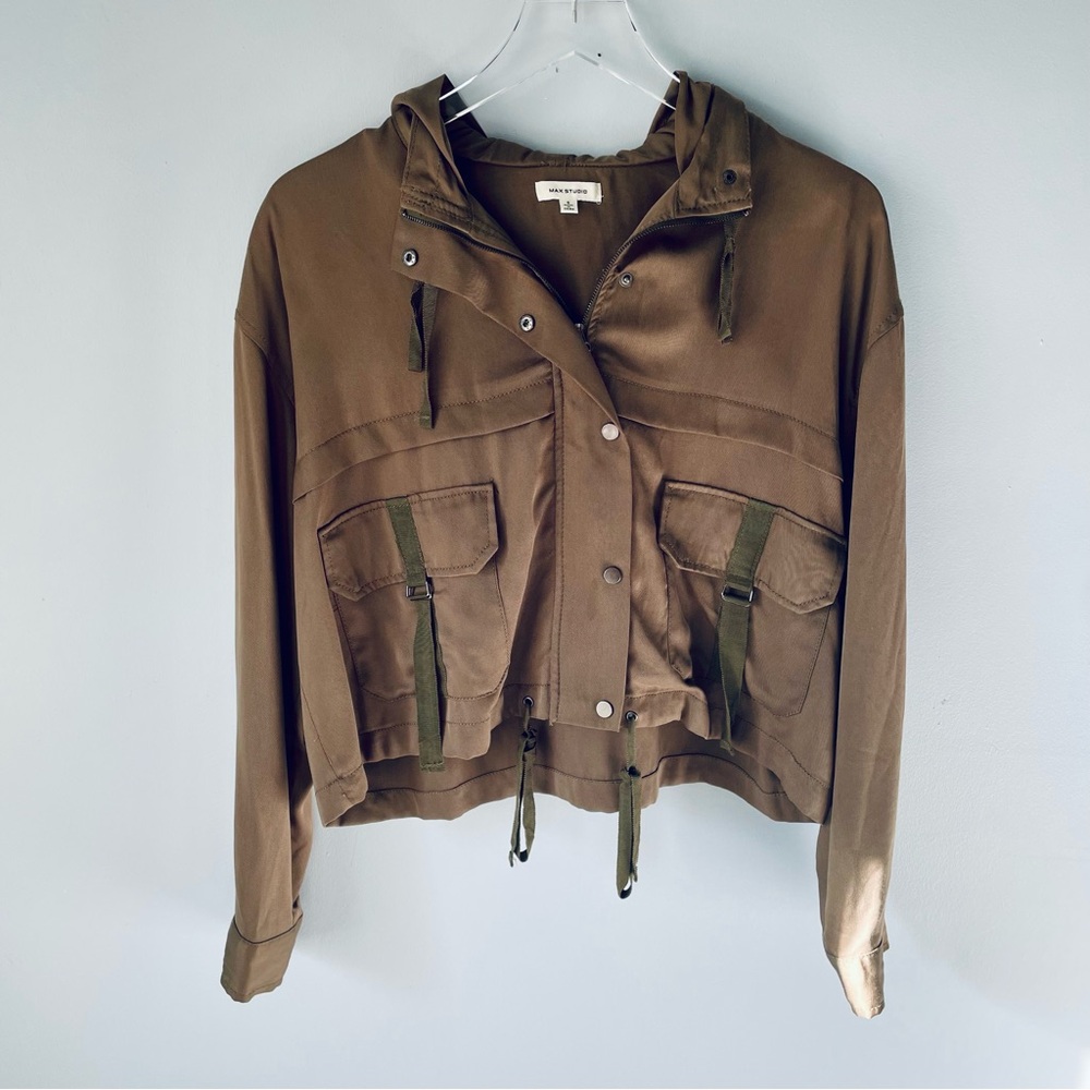 Max Studio Cropped Army Jacket